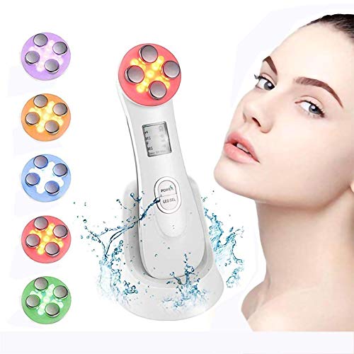 Preisvergleich Produktbild QLWLQL Ultraschall-Schönheitsgerät, Hochfrequenz-Gesichtsgerät, 6-Modi-Gesichtsmassagegerät, Zur Hautpflege, Gesichtsreinigung Und 5 In1 LED-Licht Multifunktionales Schönheitsinstrument
