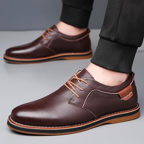 Men's Oxford Shoes - Casual Leather Dress Style, Breathable Lace - up, Ideal for Business Office & Formal Occasions4