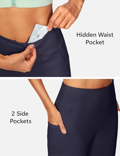 Image of ISEEGZ 15 inch / 18 inch / 21 inch / 25 inch Capri Pants for Women High Waist with Pockets Women's Capris Workout Yoga Pants Loose Straight Leg