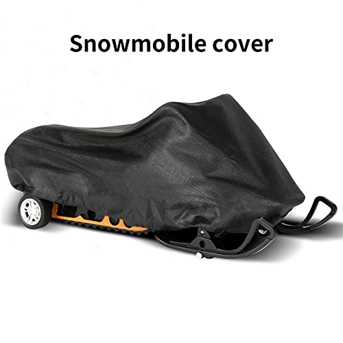 Jaquiain Snowmobile Cover Waterproof Dust Trailerable Cover Anti-Uv Winter Motorcycle Outdoor Black 145X51X48Cm #TOP5