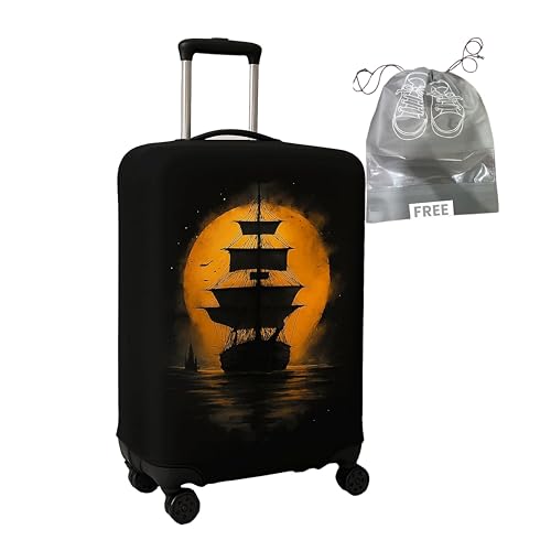 Image of WanderWraps Spendex Polyester Protective Luggage Cover | Hard Luggage Trolley Bag Cover | Washable | Dust Proof | Stretchable | S - 20 inch | Moonvoyagee