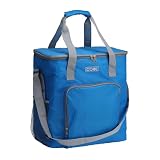Well Home - Borsa frigo blu lucido da 30 l, con dettagli in grigio e schiuma isolante da 5 mm