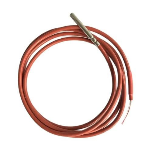 XCGQFICOM 1.5m PT100 Temperature Sensor 2 Wire Coated Probe 45mm*5mm Length*Diameter. 0-180 Degrees Celsius