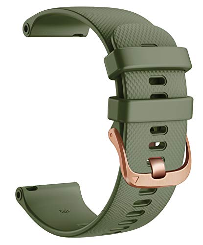 Correa de silicona de 18 mm para Garmin Vivomove 3S con acabado refinado ágata