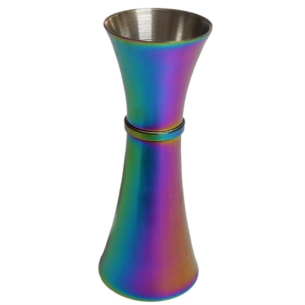 UNbit Double Bar Jigger,Double Jigger 304 Stainless Steel Wide Opening,for Bartender Bar Supplies Shaker (Color : Rainbow)