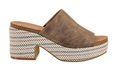 Corkys Footwear Totally Buggin Heeled Sandal - With A 3.25-Inch heel And 1-Inch platform, Chunky Heel, Slip-on Comfort, EVA Insole, and a Stylish Raffia Outsole2