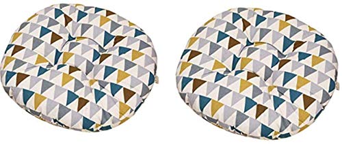 uministyle 2pcs Padded Chair Cushions Garden Dining Round Seat Pad Chair Cushion Chair Mat for Home Office, 40cm (color A)