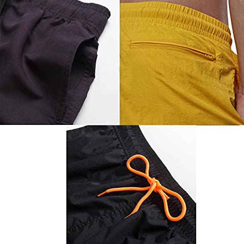 Ougelebo Badehose Herren Badeshorts Herren Kurz Schnelltrocknend Männer Schwimmhose Strandshorts Beach Swim Shorts Trunks Men Pfauenblau M