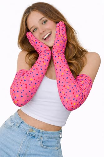 Image of Women's Driving Gloves, Printed Cotton Full Hand Summer Gloves for Protection from Sun Burn /Heat /Pollution (Pack of 1 Pair)