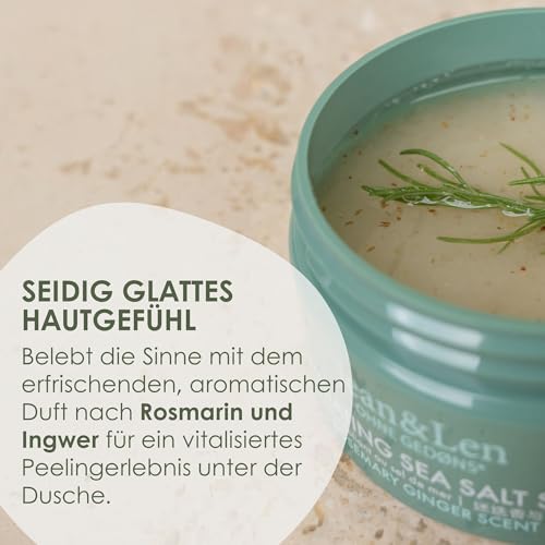 Jean & Len Exfoliating Sea Salt Scrub Rosemary & Ginger 300g