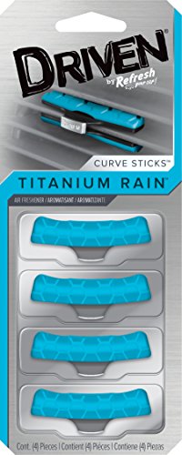 Image of Driven by Refresh Your Car! E301122000 Curve Vent Stick, 4 Per Pack, Titanium Rain