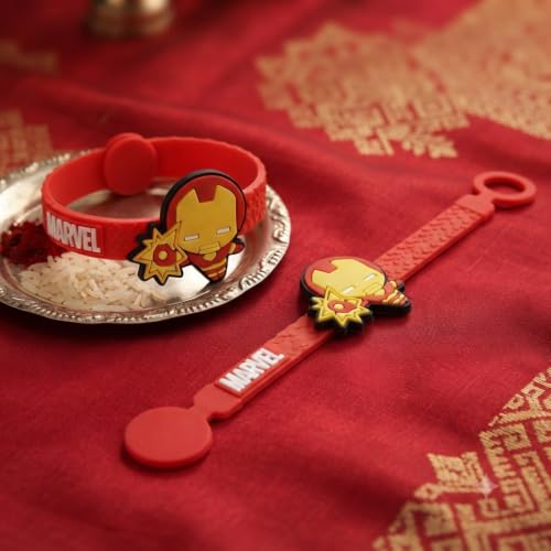 Image of Marvel Iron Man Silicone Band Rakhi | Officially Licensed | Rakhi for Boys, Bhaiya, Bhai | Raksha Bandhan Gift