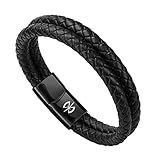 Orientación sobre el tamaño: Normalmente, el perímetro interior de la hombre pulsera es 0,5 pulgadas más pequeño que el tamaño de la pantalla, así que por favor opte por 0,5 pulgadas más grande que el perímetro real de su muñeca. Si ha medido el perímetro de su muñeca en 7,8 pulgadas, por favor compre la pulseras de 8,3 pulgadas.