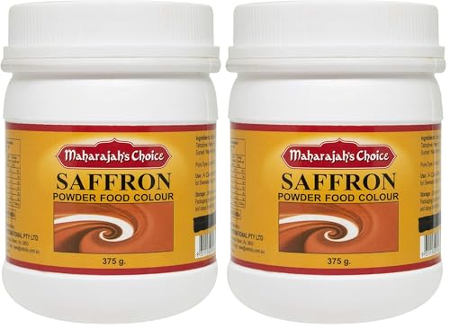Maharajah's Choice Saffron Food Colour Powder in Jar, 375 g (Pack of 2)
