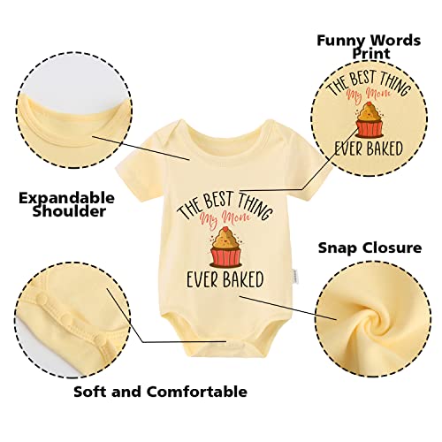 Baby Triplets Bodysuits My Mom Ever Baked Newborn Twin Clothes Girls Romper Boys Outfit With Hat Set3