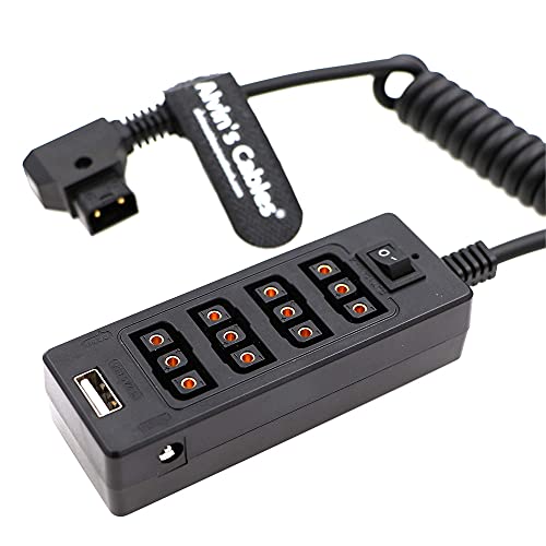 Conector D-Tap a 4 salidas hembra D-Tap, DC y USB para accesorios de cámaras cinematográficas 2