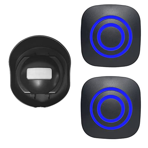 Wireless Home Security Auffahrtsalarm Bewegungssensor Erkennungsalarm Ladentür Eingangsgong Türklingel 38 Töne & 328 Fuß kabellose Reichweite, wasserdicht (Schwarz 1 Sensor & 2 Plug-in-Empfänger) Cover