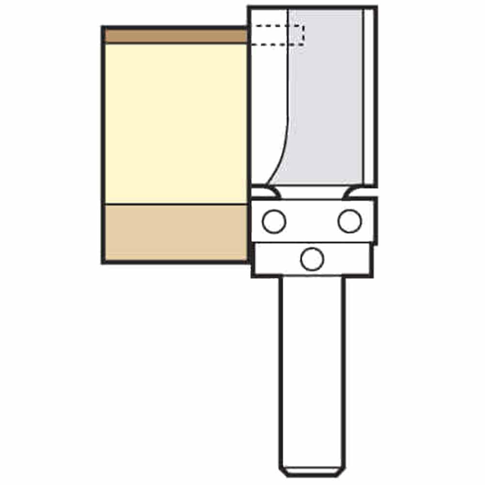 Trend Frez profilowy prowadzący 9,5x32 mm, trzpień 1/4" TCT | Do prowadzących profili w drewnie: płytki TCT z węglika wolframu, dokładne frezowanie 46/904X1/4TC