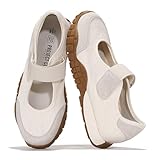 Project Cloud Womens Shoes - Lightweight Mary Jane Shoes Women with Memory Foam Insole - Non Slip Flats for Women Footwear - Women's Fashion Sneakers 2026 (Donna, Whit, 8) White