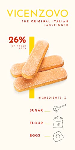 Matilde Vicenzi Vicenzovo Ladyfingers - Classic Italian Biscuits, Ladyfingers Cookies for Tiramisu - Kosher Dairy Cookies - Italian Pastries for Bakery & Dessert Gifts - 14.11 oz (400g)