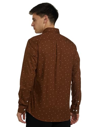 Image of Van Heusen Casual Printed Shirt for Men| Premium Cotton| Full Sleeves| Slim Fit |Breathable Fabric