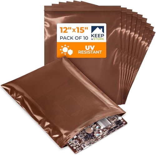 12'x 15' UV Protective Amber Zip Bags, Pack...