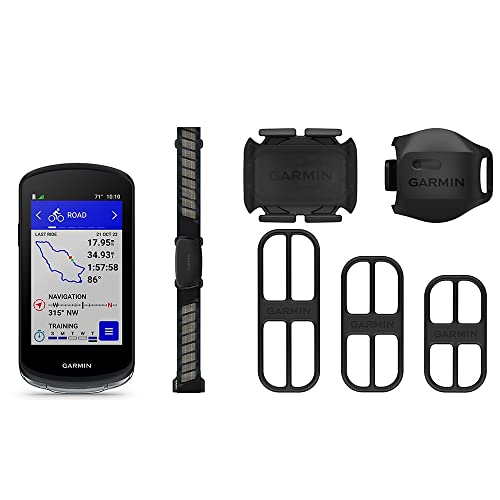 Garmin Edge 1040 Gps Bike Computer With Hrm, Speed & Cadence Sensors | 2022 Cycling Gps Computer With Vo2 Max, Maps | Gift Box Bundle With Tempered Glass Screens, Black Case, Adapters & Case #TOP1