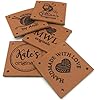 Personalized leather labels, custom leather labels, sewing labels, handmade labels, labels for knitted products, custom label tags, 25 pc