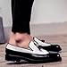 Imagen de ANUFER Hombre Guapo Mocasines con Borlas Wingtip Brogue Slip-on Formal Zapatos de Vestir SD5A50227 Blanco EU42