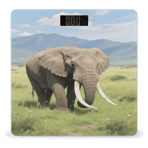 Balanza digital de baño con plataforma de vidrio templado miniatura 1