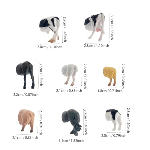 Juego de imanes decorativos de animales de granja, 8 unidades miniatura 4
