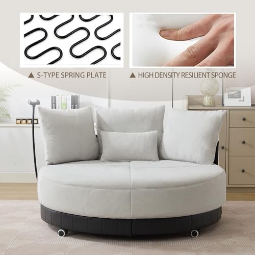 Sillón Plegable Tapizado Gris miniatura 4