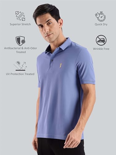 Image of STELLERS Men's Premium Regular Fit Polo T-Shirt's |Feather Touch Feel | Odour Resistant| Anti-Static| Wrinkle Free | Quick Dry | Stretchable | Lightweight | Sweat-Proof