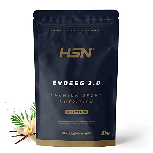 HSN Albúmina de Huevo en Polvo Evoegg 2.0 | Vainilla Caribeña 2Kg | Pura Proteína de Claras Deshidratadas de Gallinas no Enjauladas | No Incluye Dosificador | No-GMO Vegetariano Sin Lactosa Sin Grasa
