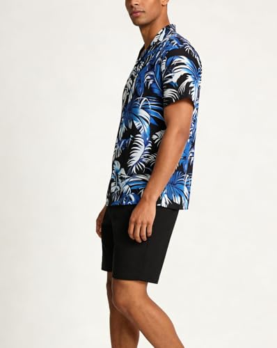 Image of Cromoncent Matching Hawaiian Outfits for Family, Dad and Son Matching Luau Beach Tropical Shirts Mommy Daughter Tropical Sets