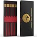 Produktbild JP Design 5er Set japanische Premium Essstäbchen - Nachhaltige und Spülmaschinenfeste Fiberglas Chopsticks inklusive edler Geschenk-Box in schwarz + Gratis E-Book mit tollen Sushi Rezepten