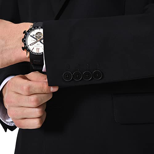 Men's Regular Fit Suit Separates With Two Button Blazer For Men & Custom Dress Pants Size Selection,Classic Fit Separates Tuxedo For Men Black #TOP6