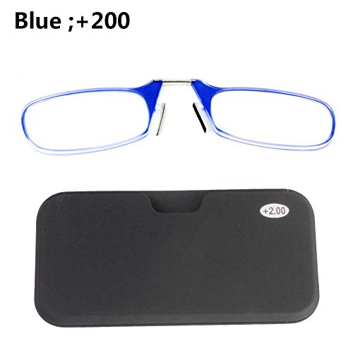 Phrat Nariz Tarjeta Monedero Gafas de Lectura Gafas De Lectura Portátiles Unisex Anticuadas +1.0 1.5 2.0 2.5 3.0