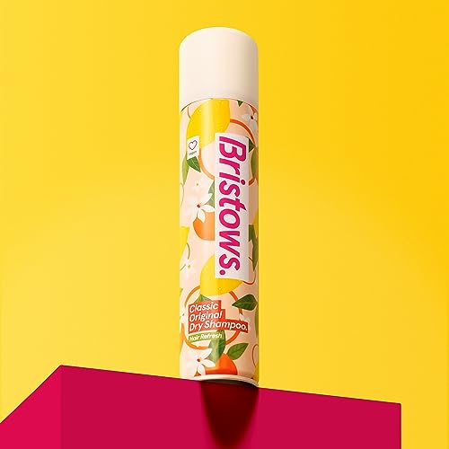 Bristows Classic Original Dry Shampoo, Citrus Fragrance, Refreshes Hair Between Washes, Absorbs Excess Oil Without Drying Out Hair and Scalp, Vegan Friendly, 200 ml