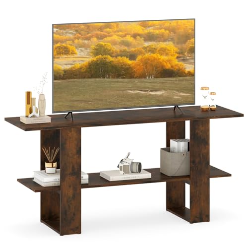 Tangkula 2-Tier TV Stand for TVs up to 55 Inch,