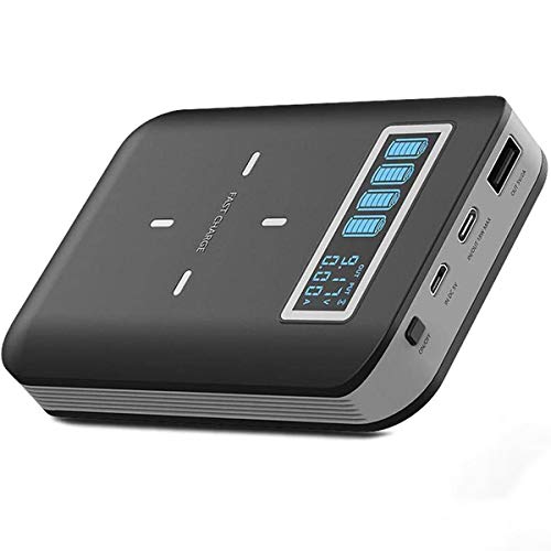 Conelz 18650 Battery Charger Power Bank Case Box PD Portable Battery Charger with LCD Display,18W USB C Battery Charger,10W Wireless Charger,DIY Power Bank Box-(Batteries Not Included)
