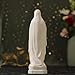 11.8 Inches Our Lady of Lourdes Wooden Statue– Pearl White Finish Catholic Decor, Handmade Religious Gift for Prayer Room or Home Altar Mothers Day Gift