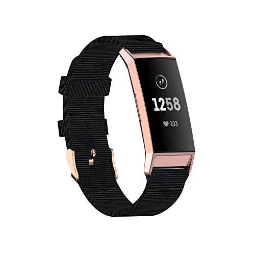 MAKACTUA Correas Compatible con Fitbit Charge 4 Correa/Fitbit Charge 3 Correa Mujeres y Hombres, Bandas de Repuesto Tejidas con Tela de Nailon para Fitbit Charge 4 / Charge 3