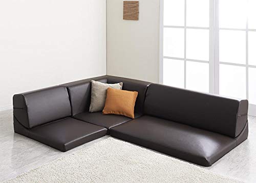 Amazon｜SEMI-TU 待望のレザータイプが登場！ フロアコーナーソファ