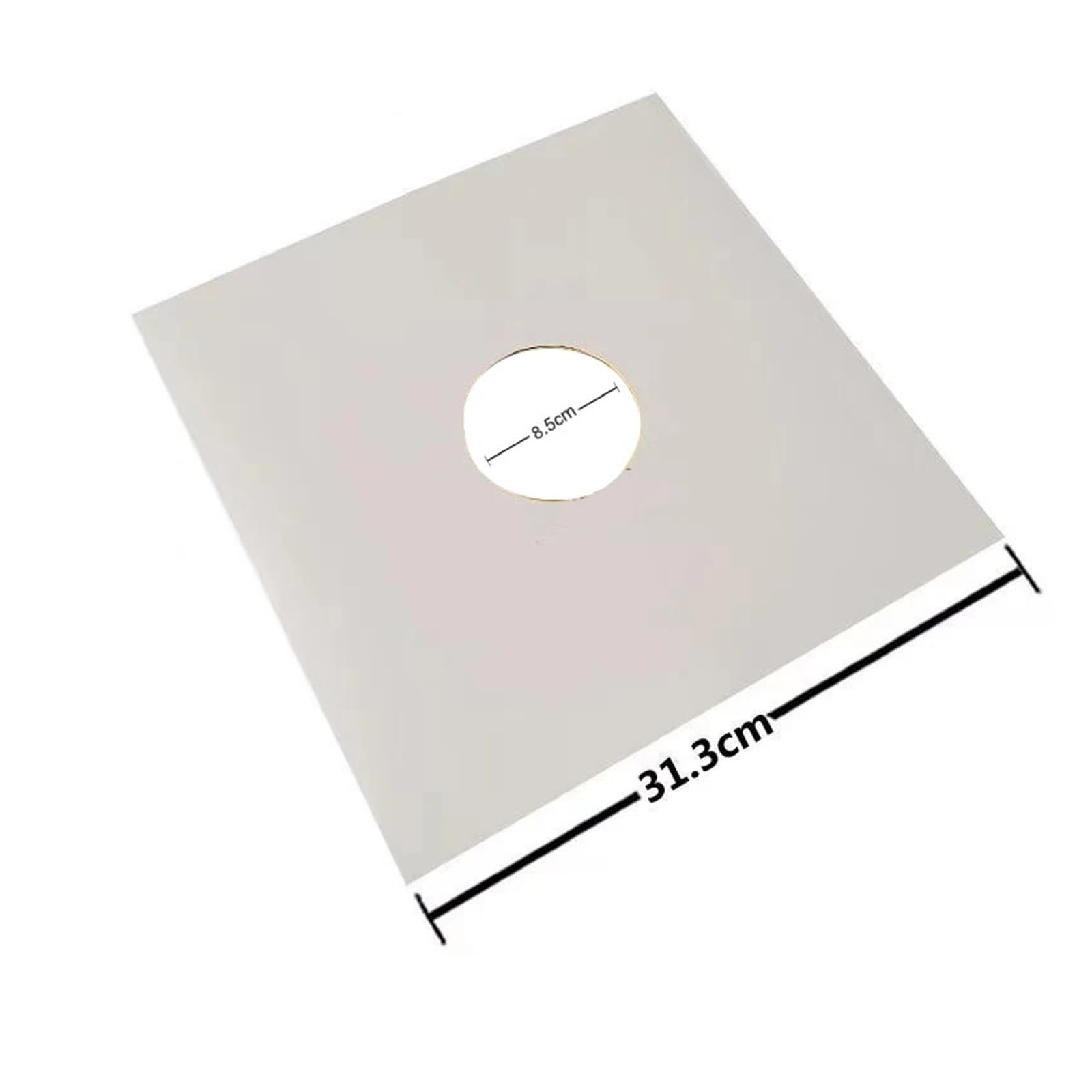 Copertine Interne per Dischi in Vinile 10 Pezzi da 12 Pollici Buste for Dischi in Vinile coperture protettive for Album for LP in Carta Kraft Interne for in antistatici(with Hole-Black)