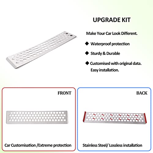 Image of Honeycomb Mesh Grill Spoiler Bumper Vent for Hummer H2 2003-2009, Front Bumper Vent Mesh Grille Cover, Front Grill Mesh Grille Grid Inserts Bezel Cover Panel, Car Front Bumper Trim