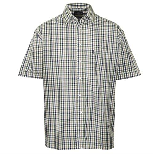 Champion Mens Checked Country Casual Short Sleeve Shirt Doncaster Green 3XL