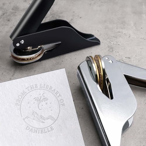 Custom Library Embosser | Book Embosser Personalized | Custom Book Embosser Stamp for Wedding | from The Library of | Book Lover Gifts