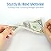 whisrvival 30 Pack Clear Sturdy Plastic Dollar Bill Sleeves, 6.8