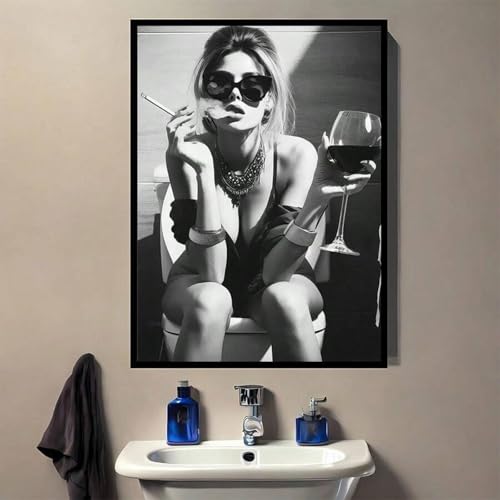 Affiches sur toile modernes pour transformer un mur vide de toilettes - 2